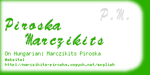 piroska marczikits business card